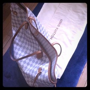 Louis Vuitton Damier Azur Neverfull GM Tote